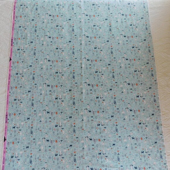 Lil Monsters Tricks & Treats Party Cotton Steel Halloween ghost cat fabric BTHY - Picture 10 of 16